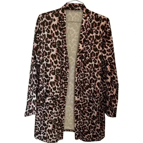 NEW Chic Leopard Print Trench Coat - Lightweight - Sz M - Picture 5 of 7